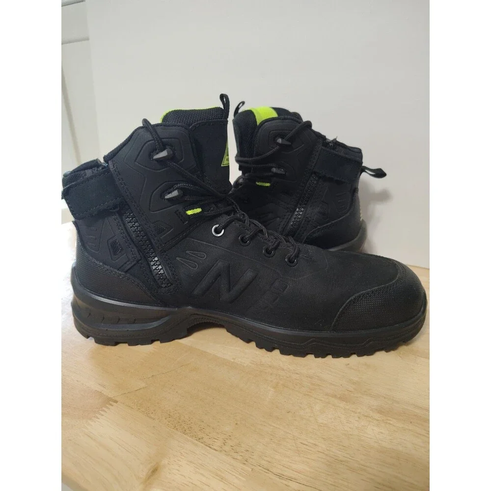 New Balance Calibre Men's Composite Toe Side Zip Boots, Black Size 12 EU 46.5